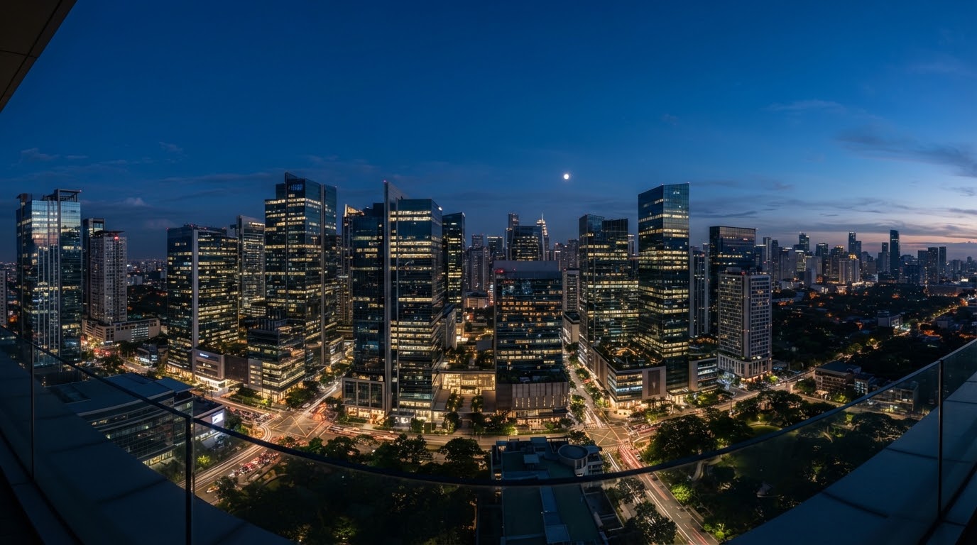 Bonifacio Global City skyline at dusk